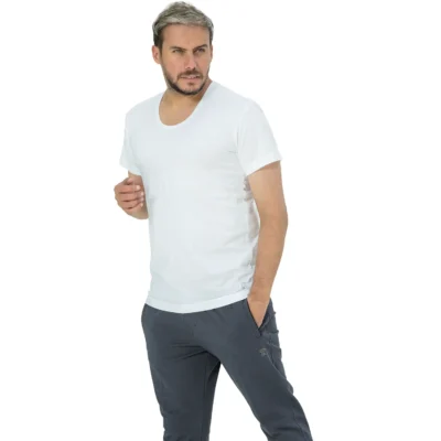 زیرپوش مردانه نیم آستین سفید