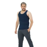 زیرپوش مردانه رکابی یکرو رنگی - تصویر 4
