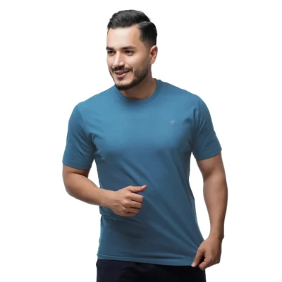 تیشرت مردانه یقه گرد یکرو رنگی