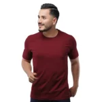تیشرت مردانه یقه گرد یکرو رنگی - تصویر 2