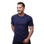 تیشرت مردانه یقه گرد یکرو رنگی - تصویر 3