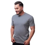 تیشرت مردانه یقه گرد یکرو رنگی - تصویر 4