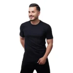 تیشرت مردانه یقه گرد پنبه مشکی