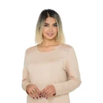 ست زنانه بلوز آستین بلند و شلوار یکرو ویسکوز لایکرا رنگی