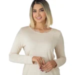 ست زنانه بلوز آستین بلند و شلوار یکرو ویسکوز لایکرا